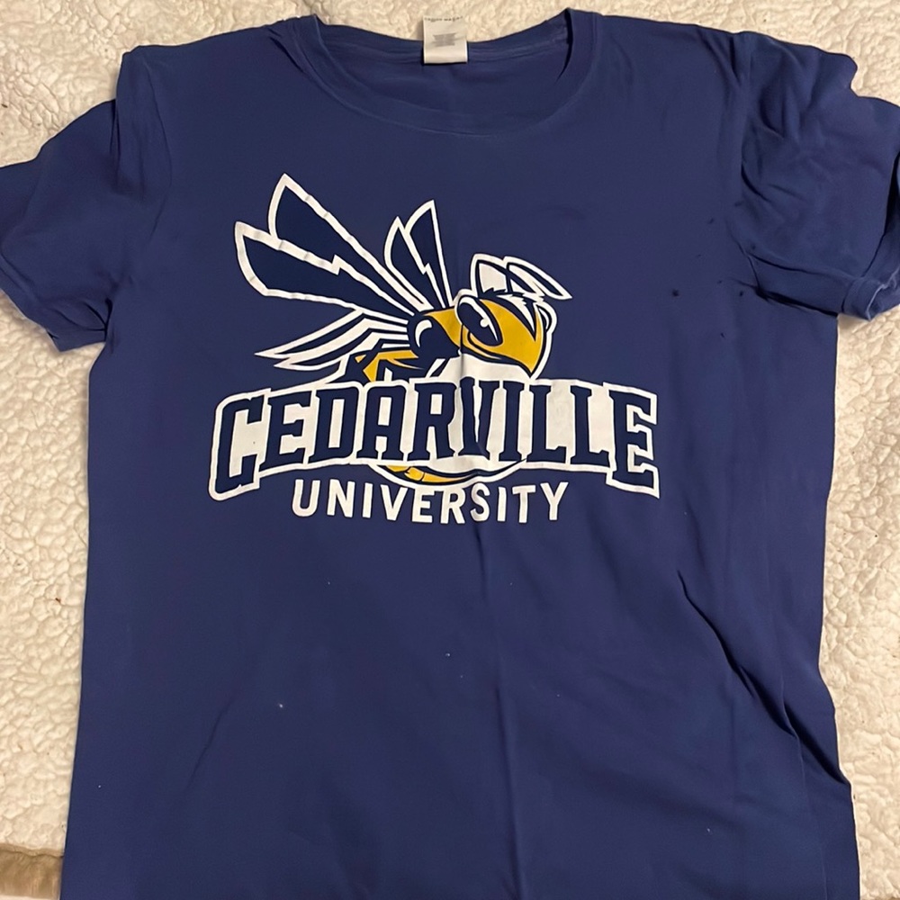 Cedarville University Navy Blue Womens Size S Kids Size L NWT